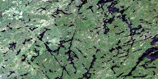 St Raphael Lake Satellite Map 052J11 at 1:50,000 scale - National Topographic System of Canada (NTS) - Orthophoto