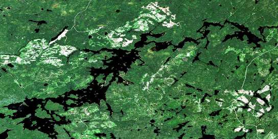 Anenimus River Satellite Map 052J12 at 1:50,000 scale - National Topographic System of Canada (NTS) - Orthophoto