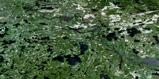 Big Canyon Lake Satellite Map 052K04 at 1:50,000 scale - National Topographic System of Canada (NTS) - Orthophoto