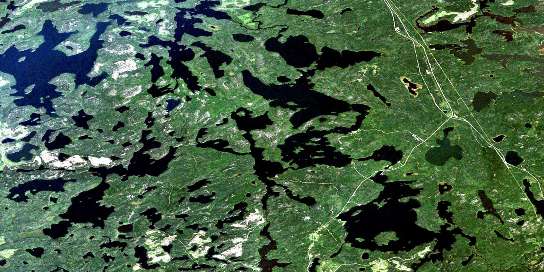 Wabaskang Lake Satellite Map 052K06 at 1:50,000 scale - National Topographic System of Canada (NTS) - Orthophoto