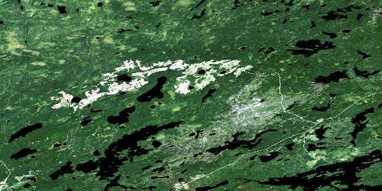 Wapesi Lake Satellite Map 052K09 at 1:50,000 scale - National Topographic System of Canada (NTS) - Orthophoto
