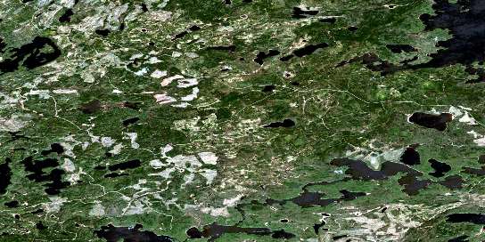 Wegg Lake Satellite Map 052K12 at 1:50,000 scale - National Topographic System of Canada (NTS) - Orthophoto