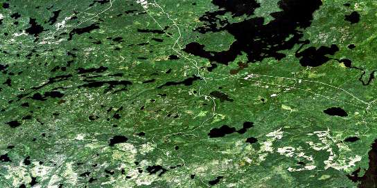 Madsen Satellite Map 052K13 at 1:50,000 scale - National Topographic System of Canada (NTS) - Orthophoto