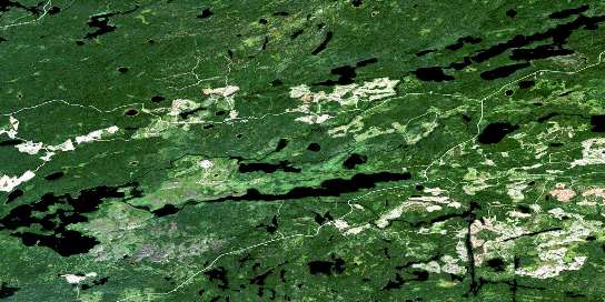 Bluffy Lake Satellite Map 052K15 at 1:50,000 scale - National Topographic System of Canada (NTS) - Orthophoto