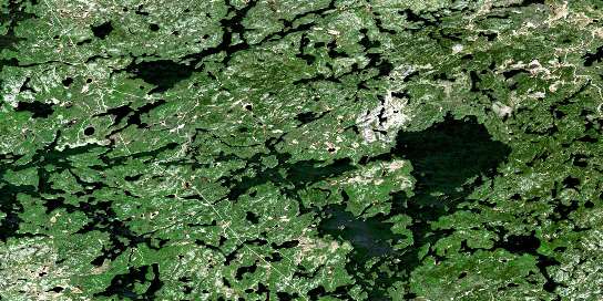 Whitedog Lake Satellite Map 052L02 at 1:50,000 scale - National Topographic System of Canada (NTS) - Orthophoto