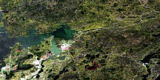 Air photo: Pointe Du Bois Satellite Image map 052L05 at 1:50,000 Scale