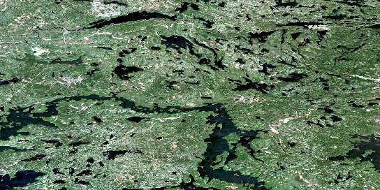 Ryerson Lake Satellite Map 052L06 at 1:50,000 scale - National Topographic System of Canada (NTS) - Orthophoto