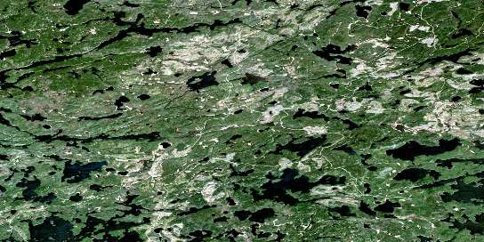Lennan Lake Satellite Map 052L08 at 1:50,000 scale - National Topographic System of Canada (NTS) - Orthophoto