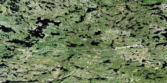 Dowswell Lake Satellite Map 052L10 at 1:50,000 scale - National Topographic System of Canada (NTS) - Orthophoto