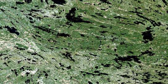 Flintstone Lake Satellite Map 052L11 at 1:50,000 scale - National Topographic System of Canada (NTS) - Orthophoto