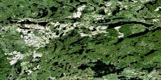 Medicine Stone Lake Satellite Map 052L16 at 1:50,000 scale - National Topographic System of Canada (NTS) - Orthophoto
