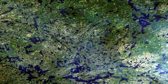 Murdock Lake Satellite Map 052M02 at 1:50,000 scale - National Topographic System of Canada (NTS) - Orthophoto