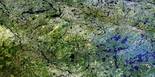 Artery Lake Satellite Map 052M06 at 1:50,000 scale - National Topographic System of Canada (NTS) - Orthophoto