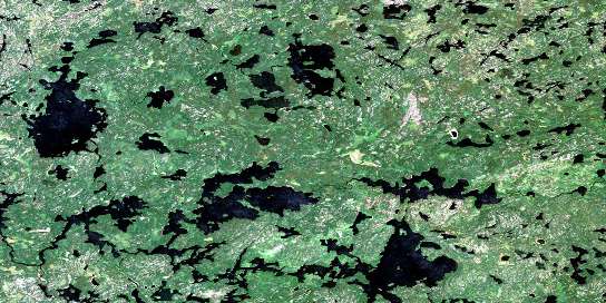 Sabourin Lake Satellite Map 052M07 at 1:50,000 scale - National Topographic System of Canada (NTS) - Orthophoto
