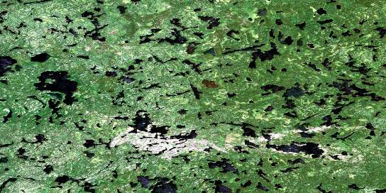 Bigshell Lake Satellite Map 052M08 at 1:50,000 scale - National Topographic System of Canada (NTS) - Orthophoto