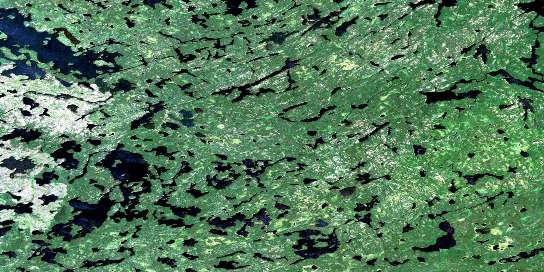 Roderick Lake Satellite Map 052M09 at 1:50,000 scale - National Topographic System of Canada (NTS) - Orthophoto