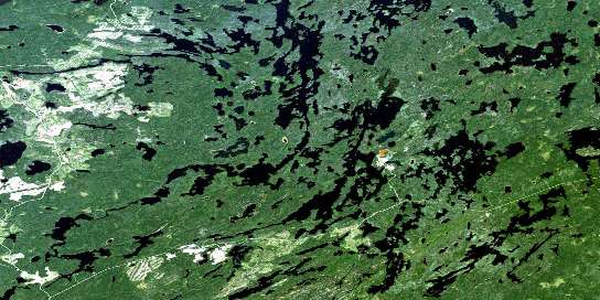 Confederation Lake Satellite Map 052N02 at 1:50,000 scale - National Topographic System of Canada (NTS) - Orthophoto