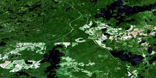 Nungesser River Satellite Map 052N05 at 1:50,000 scale - National Topographic System of Canada (NTS) - Orthophoto