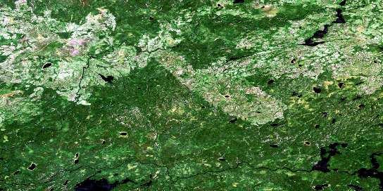 Air photo: Nechigona Lake Satellite Image map 052N14 at 1:50,000 Scale