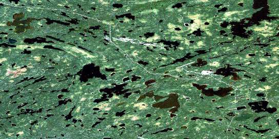 Obaskaka Lake Satellite Map 052O06 at 1:50,000 scale - National Topographic System of Canada (NTS) - Orthophoto