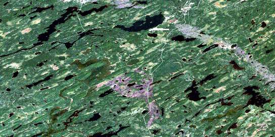 Pickle Lake Satellite Map 052O08 at 1:50,000 scale - National Topographic System of Canada (NTS) - Orthophoto