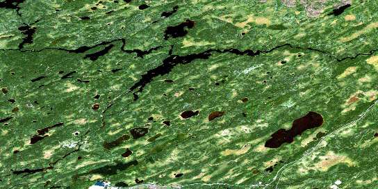 Tarp Lake Satellite Map 052O09 at 1:50,000 scale - National Topographic System of Canada (NTS) - Orthophoto