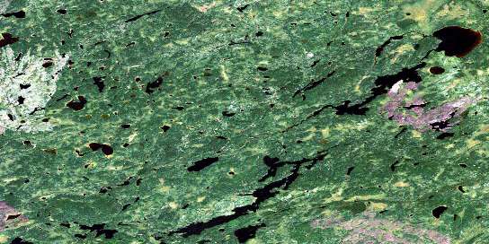 Mamiegowish Lake Satellite Map 052O16 at 1:50,000 scale - National Topographic System of Canada (NTS) - Orthophoto
