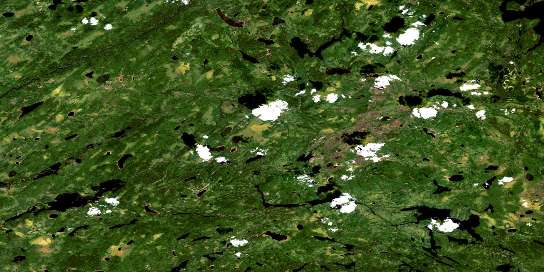 Greenmantle Lake Satellite Map 052P03 at 1:50,000 scale - National Topographic System of Canada (NTS) - Orthophoto