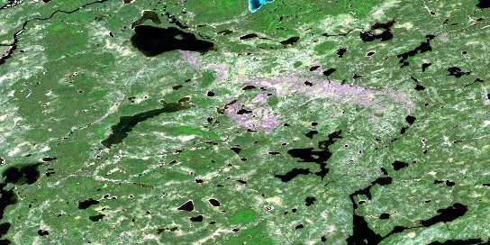 Grace Lake Satellite Map 052P07 at 1:50,000 scale - National Topographic System of Canada (NTS) - Orthophoto