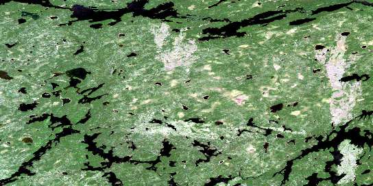 Kawitos Lake Satellite Map 052P08 at 1:50,000 scale - National Topographic System of Canada (NTS) - Orthophoto