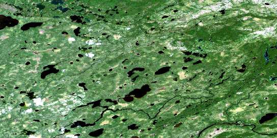 Crerar Lake Satellite Map 052P11 at 1:50,000 scale - National Topographic System of Canada (NTS) - Orthophoto