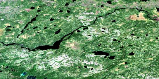Jervis Bay Lake Satellite Map 052P14 at 1:50,000 scale - National Topographic System of Canada (NTS) - Orthophoto