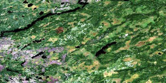 Neawagank Lake Satellite Map 053A05 at 1:50,000 scale - National Topographic System of Canada (NTS) - Orthophoto