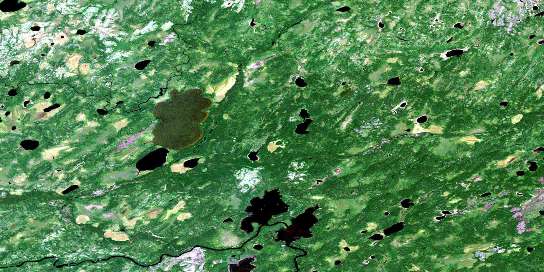 Eyes Lake Satellite Map 053A07 at 1:50,000 scale - National Topographic System of Canada (NTS) - Orthophoto