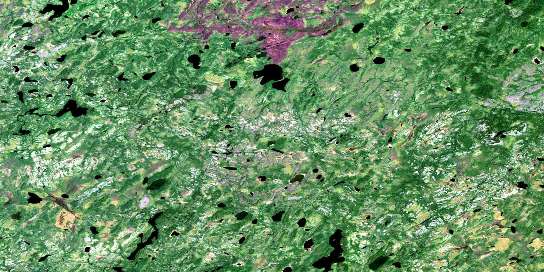 Michikenis Lake Satellite Map 053A11 at 1:50,000 scale - National Topographic System of Canada (NTS) - Orthophoto