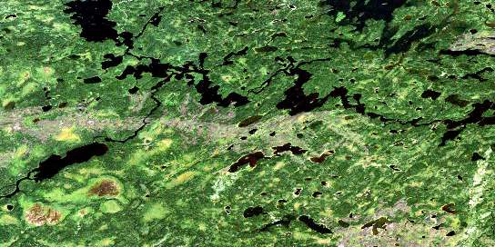 Big Beaver House Satellite Map 053A13 at 1:50,000 scale - National Topographic System of Canada (NTS) - Orthophoto