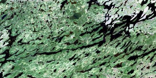 Wapikopa Lake Satellite Map 053A16 at 1:50,000 scale - National Topographic System of Canada (NTS) - Orthophoto