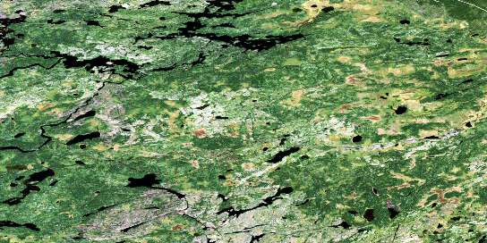 Kecheokagan Lake Satellite Map 053B02 at 1:50,000 scale - National Topographic System of Canada (NTS) - Orthophoto