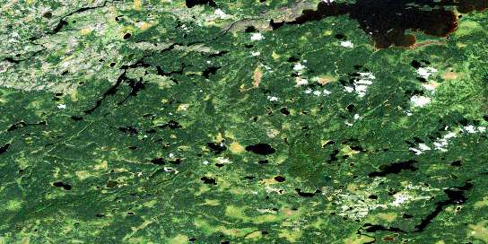Air photo: Shinbone Lake Satellite Image map 053B05 at 1:50,000 Scale