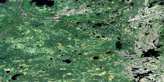 Stirland Lake Satellite Map 053B06 at 1:50,000 scale - National Topographic System of Canada (NTS) - Orthophoto