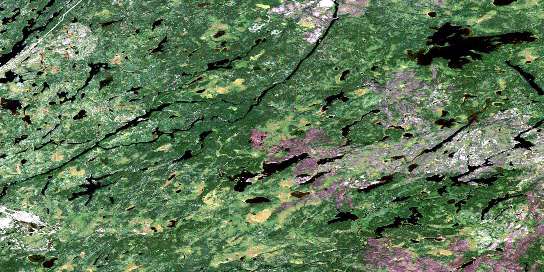 Forester Lake Satellite Map 053B08 at 1:50,000 scale - National Topographic System of Canada (NTS) - Orthophoto