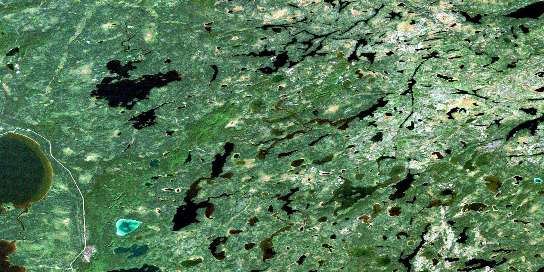 Yoyoy Lake Satellite Map 053B11 at 1:50,000 scale - National Topographic System of Canada (NTS) - Orthophoto