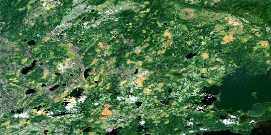 Windigo Lake Satellite Map 053B12 at 1:50,000 scale - National Topographic System of Canada (NTS) - Orthophoto