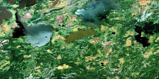 Air photo: Nikip Lake Satellite Image map 053B13 at 1:50,000 Scale