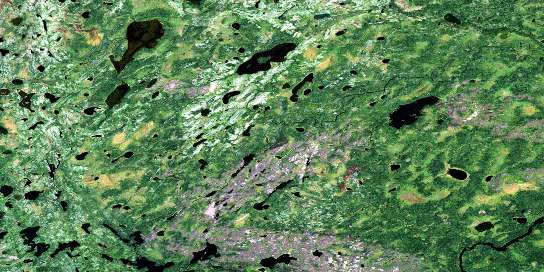 Wachusk Lake Satellite Map 053B16 at 1:50,000 scale - National Topographic System of Canada (NTS) - Orthophoto