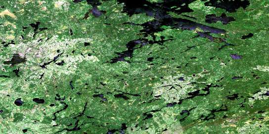 Ollen Lake Satellite Map 053C02 at 1:50,000 scale - National Topographic System of Canada (NTS) - Orthophoto