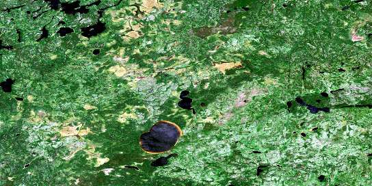 Air photo: Sampson Lake Satellite Image map 053C03 at 1:50,000 Scale