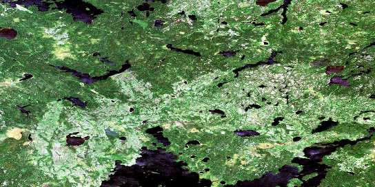 Air photo: Hewitt Lake Satellite Image map 053C07 at 1:50,000 Scale