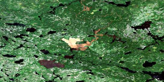 Whiteloon Lake Satellite Map 053C11 at 1:50,000 scale - National Topographic System of Canada (NTS) - Orthophoto