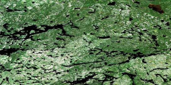Kember Lake Satellite Map 053C12 at 1:50,000 scale - National Topographic System of Canada (NTS) - Orthophoto